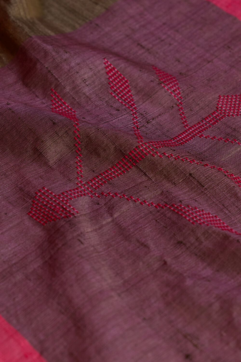 Pink Bhagalpur Woven Pure Tussar Silk Saree image number null