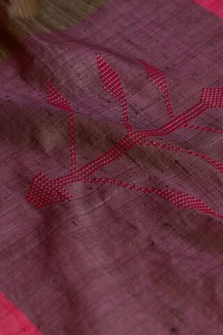 Pink Bhagalpur Woven Pure Tussar Silk Saree thumbnail image number null