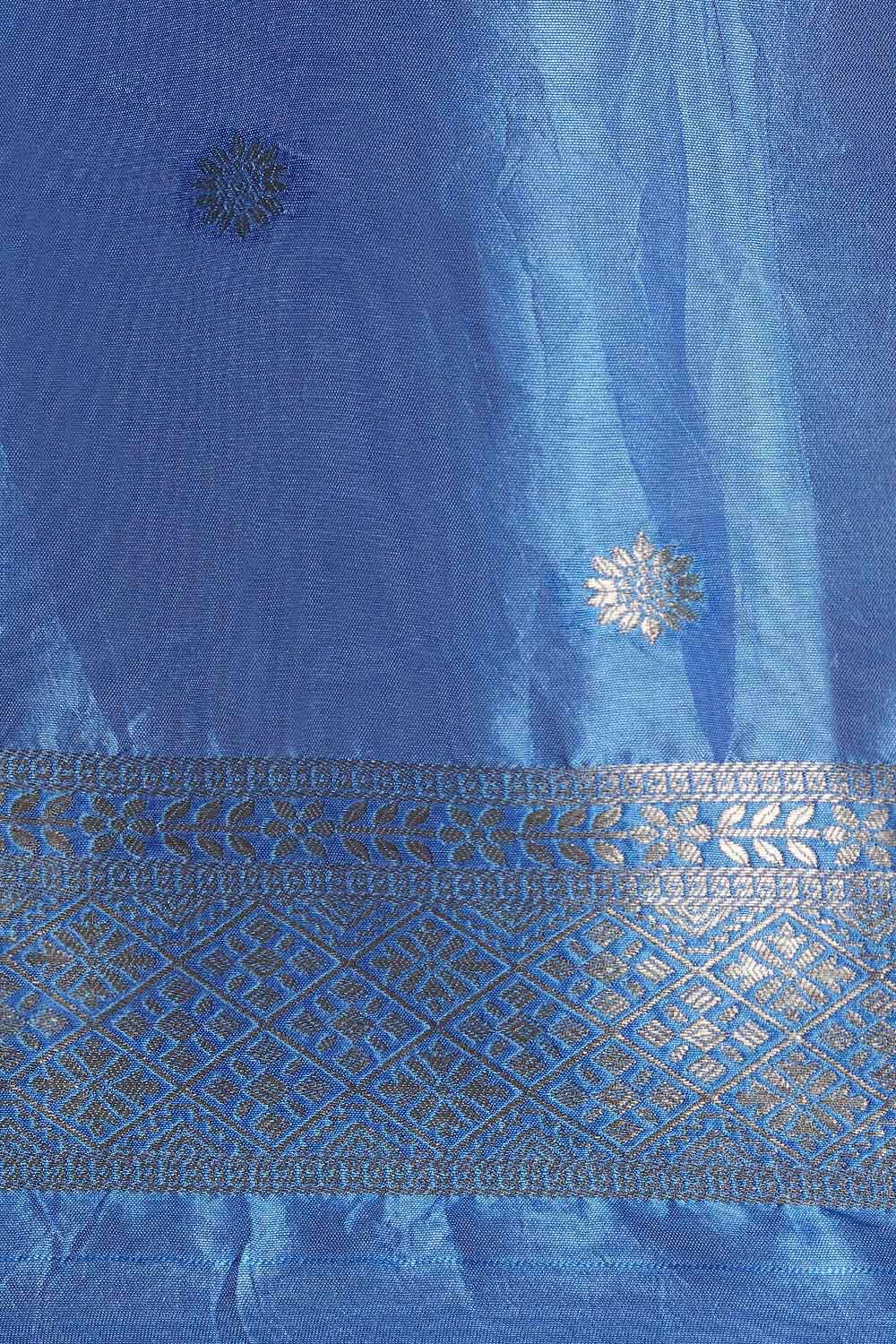 Blue Luxe Woven Saree image number null