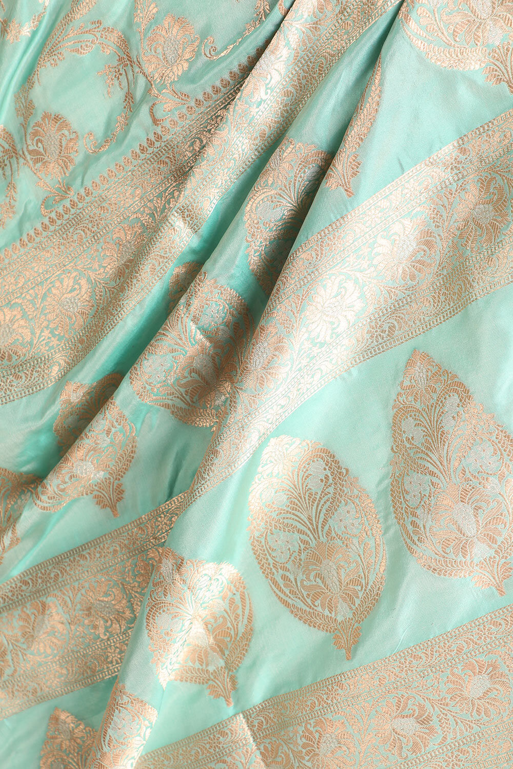 Blue Pure Silk Woven Banarasi Saree image number null