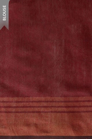 Dark Red Woven Silk Viscose Bhagalpur Saree thumbnail image number null