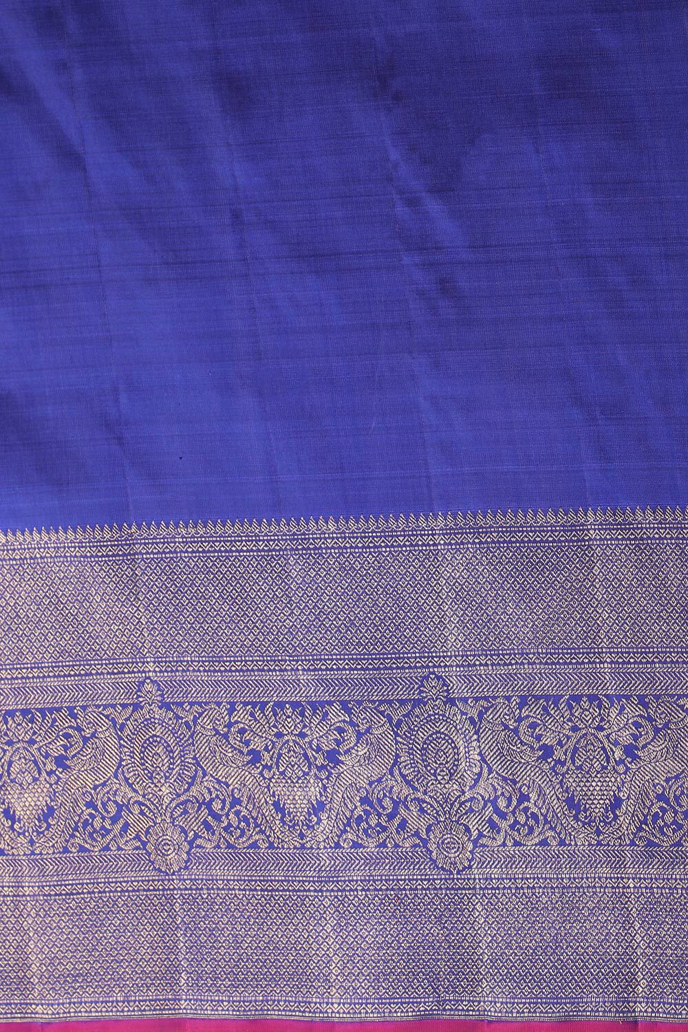 Blue Woven Pure Silk Kanjivaram Saree image number null