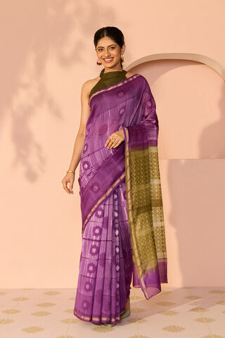 Dark Violet Rajasthan Pure Silk Cotton Tie & Dye Shibori Saree thumbnail image number null