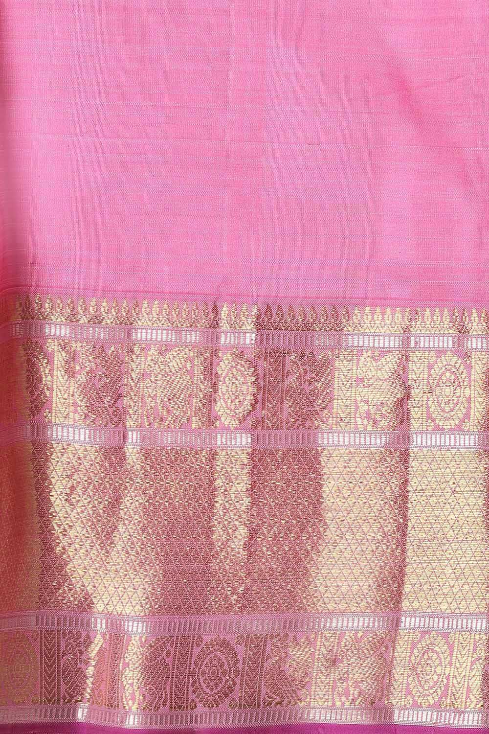 Light Pink Pure Silk Kanjivaram Saree image number null