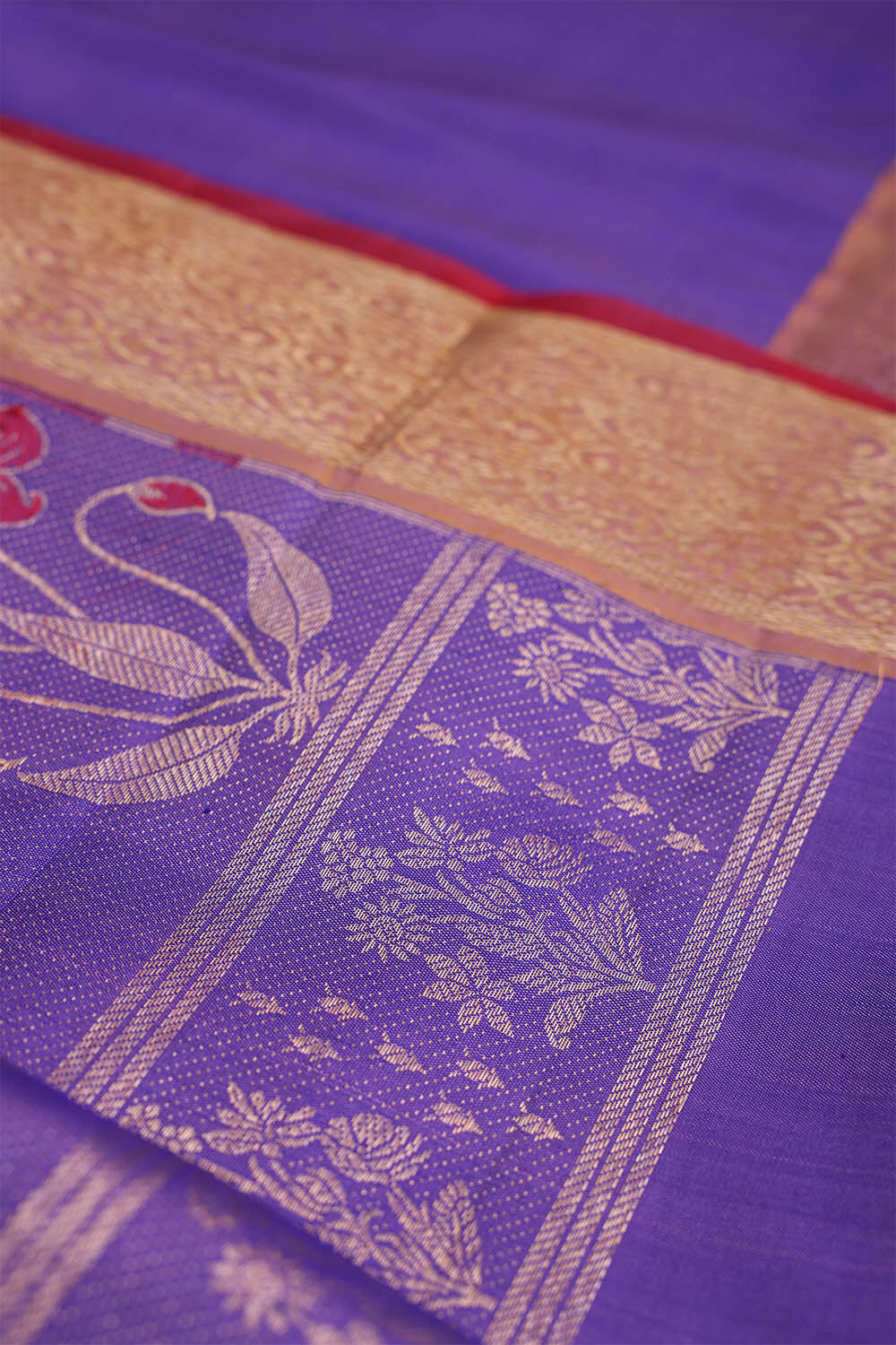 Purple Kanjivaram Silk Saree image number null