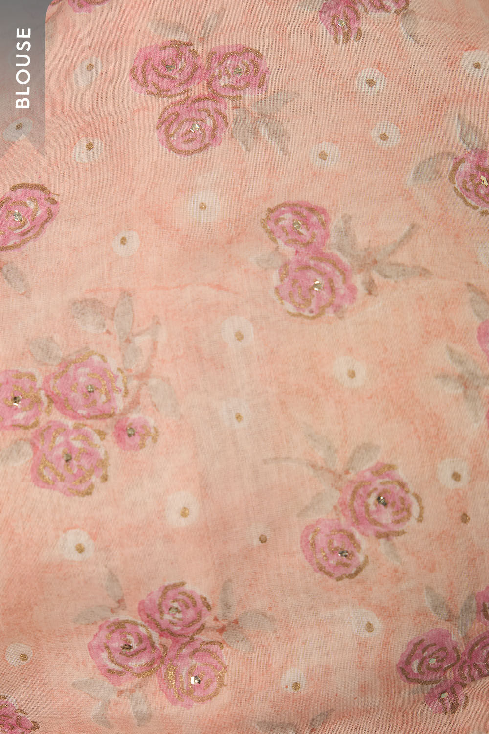 Pink Rajasthan Pure Silk Cotton Printed Mukaish Saree image number null
