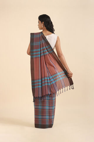 Brown Pure Cotton Bengal Saree thumbnail image number null