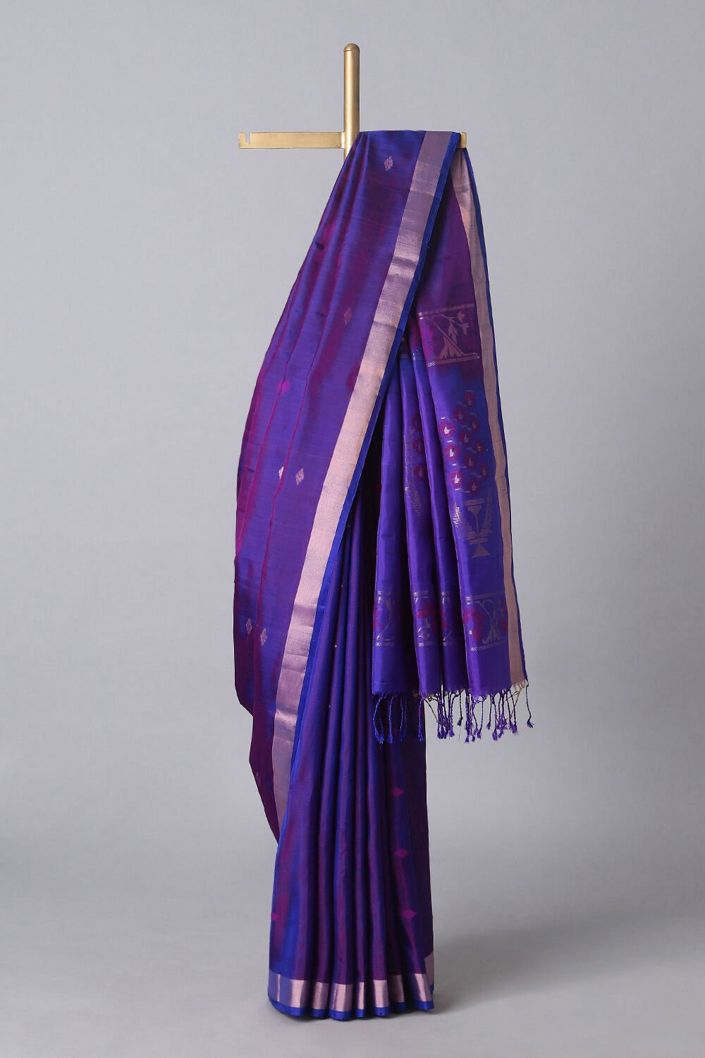 Purple Pure Silk South Saree image number null