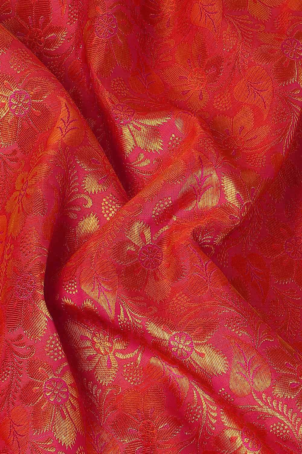 Orange Pure Silk Kanjivaram Saree image number null