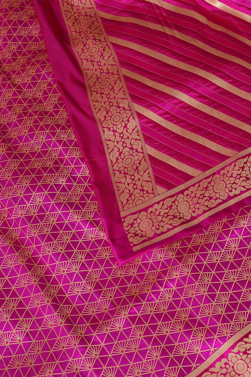 Pink Pure Silk Banarasi Brocade Saree image number null