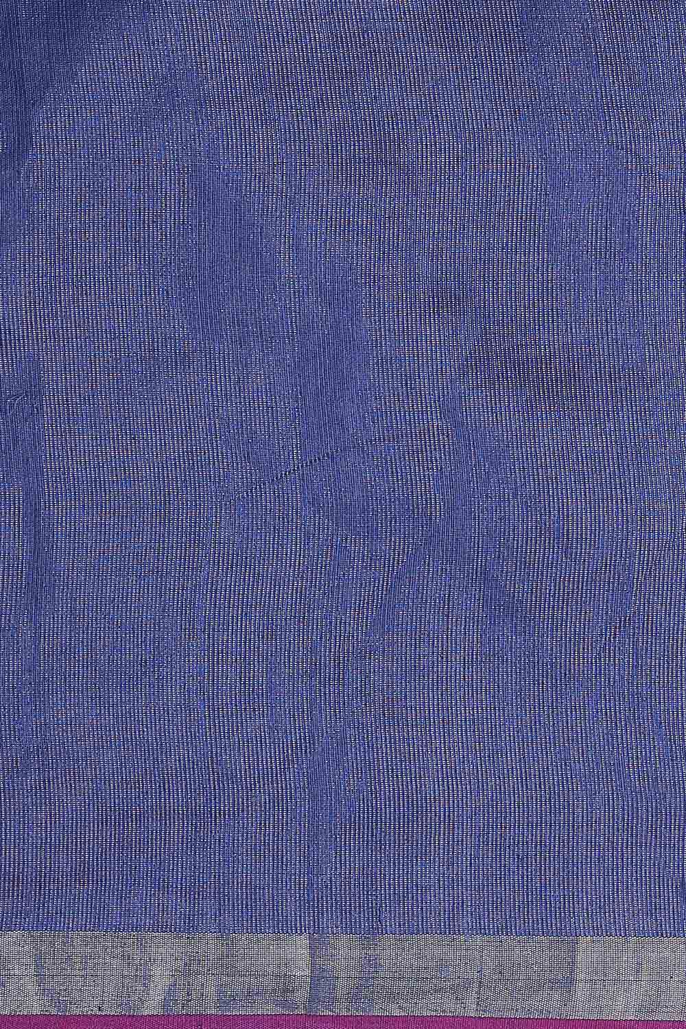 Dark Blue Pure Tissue Silk Jamdani Saree image number null