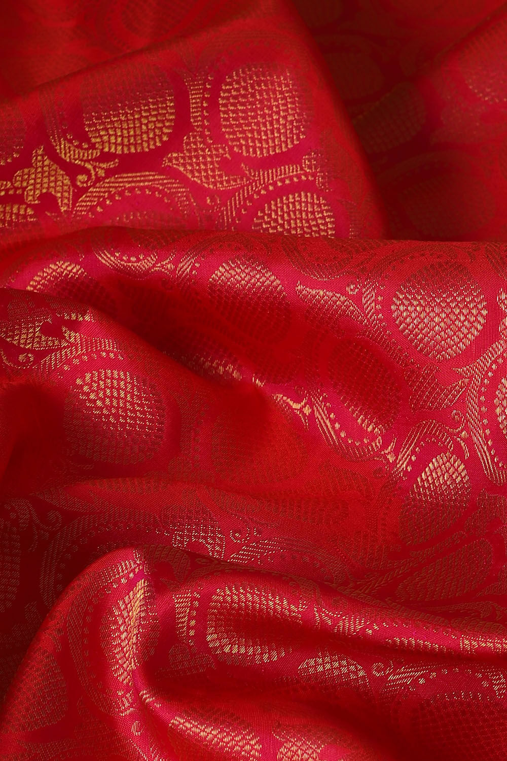 Flamingo Pink Pure Silk Kanjivaram Saree image number null