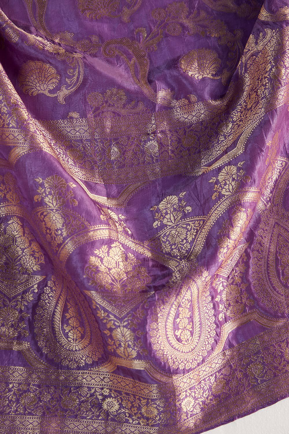 Purple Woven Luxe Saree image number null