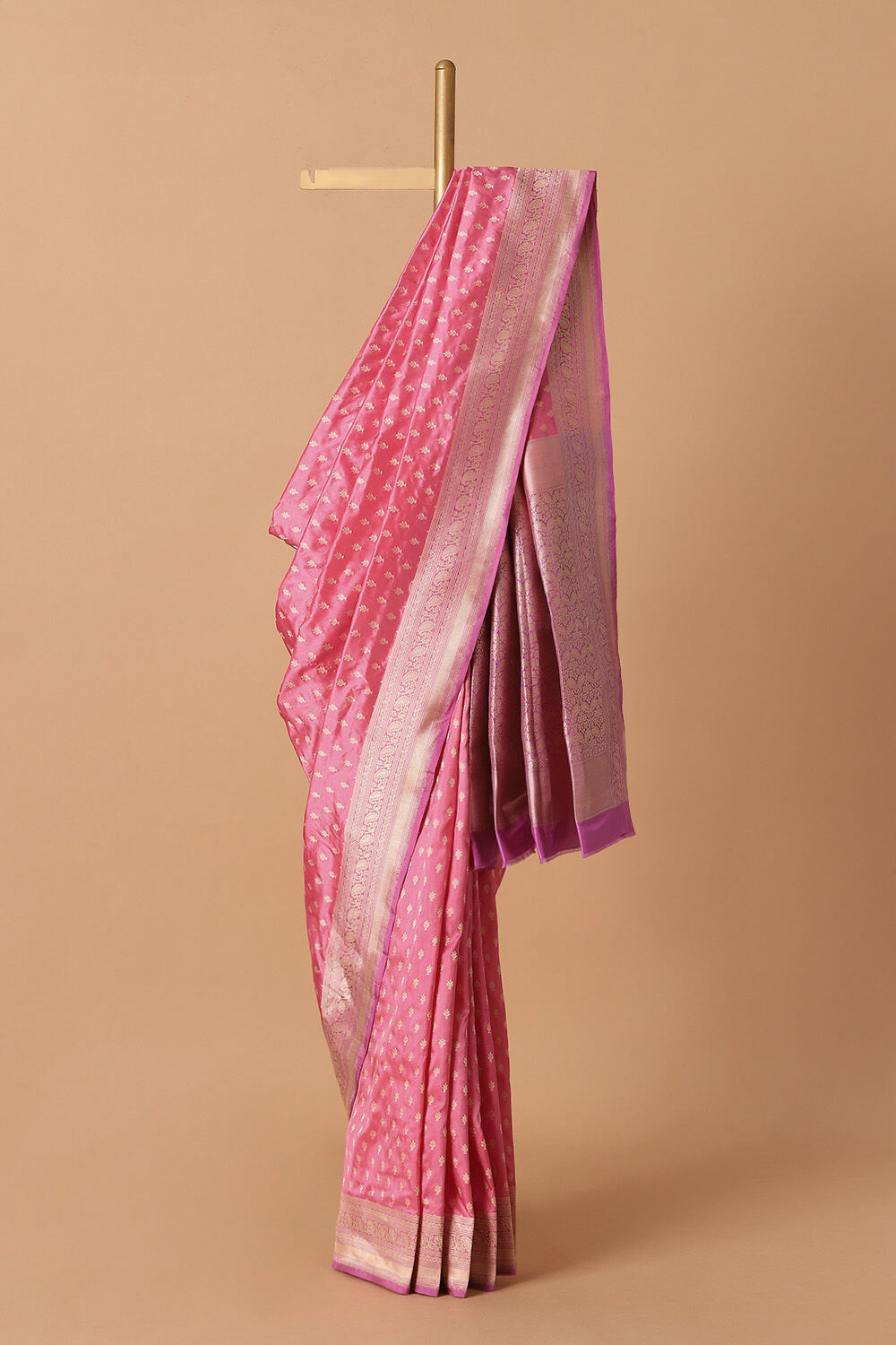 Light Pink Pure Silk Banarasi Saree image number null