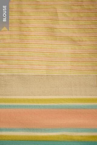 Off White Rajasthan Pure Silk Cotton Printed Sanganeri Saree thumbnail image number null