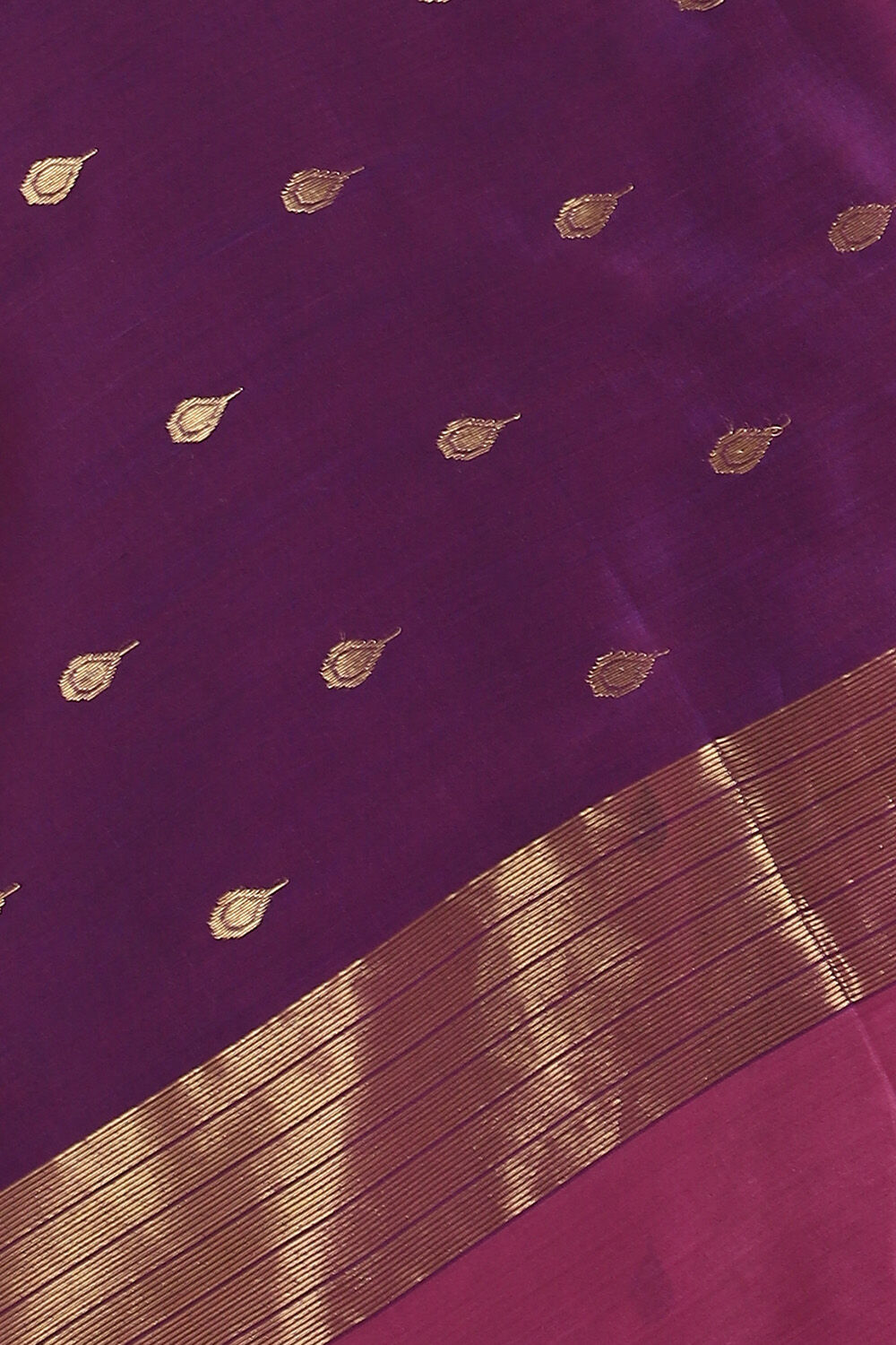 Dark Pink Pure Silk Cotton Maheshwari Saree image number null