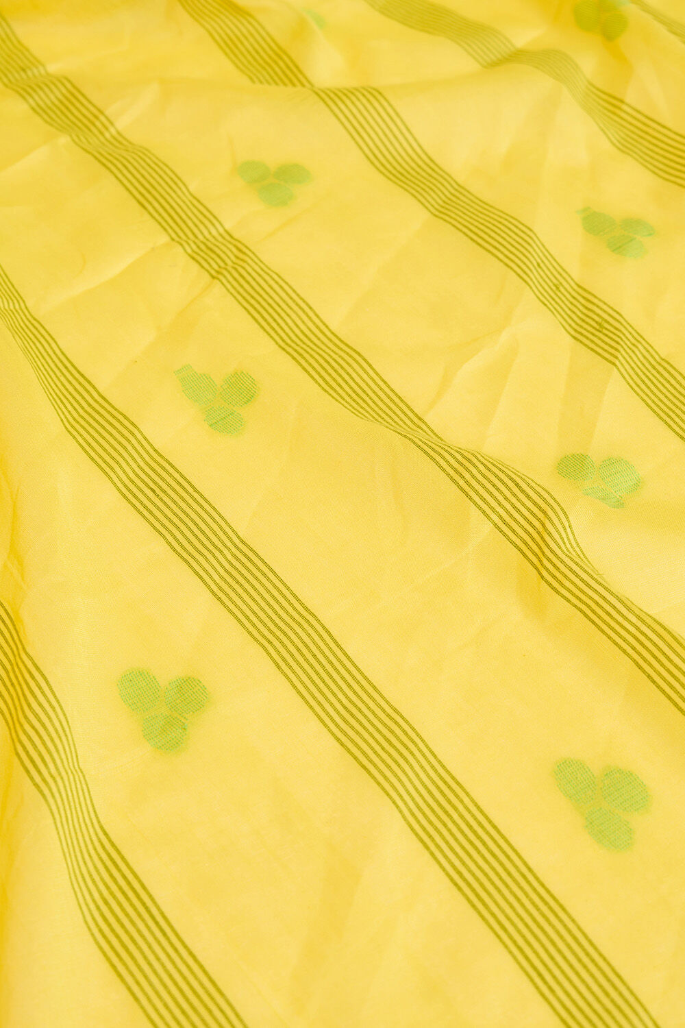 Yellow Cutwork Pure Cotton Bengal Saree image number null