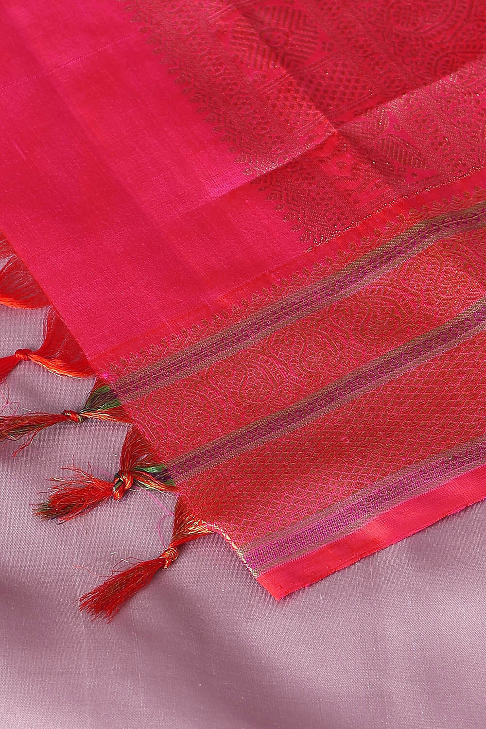 Light Pink Pure Silk Kanjivaram Saree image number null