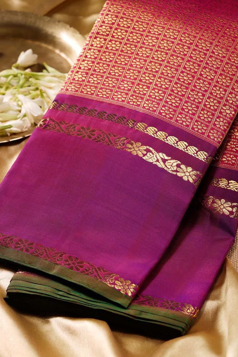 Pink Pure Silk Woven Kanjivaram Saree image number null