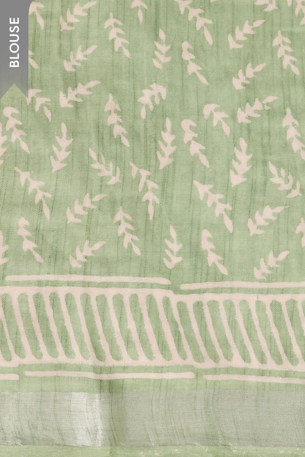 Green Bagru Viscose Cotton Dabu Block Printed Saree image number null