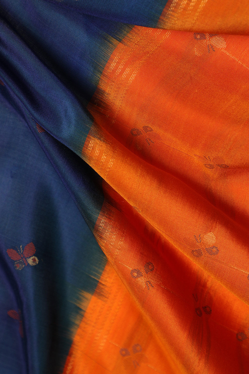 Blue South Silk Tencel Woven Saree image number null