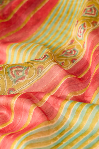 Green Rajasthan Pure Silk Cotton Printed Sanganeri Saree thumbnail image number null