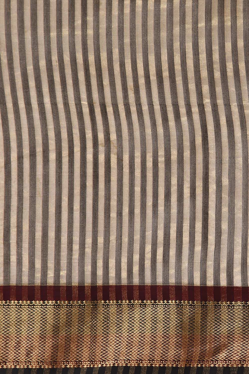 Green Pure Cotton Tissue Maheswari Saree image number null