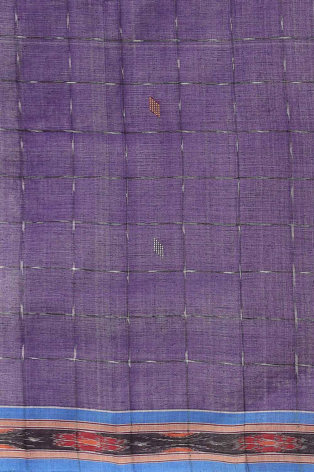 Dark Pure Blue Cotton Odissa Ikat image number null