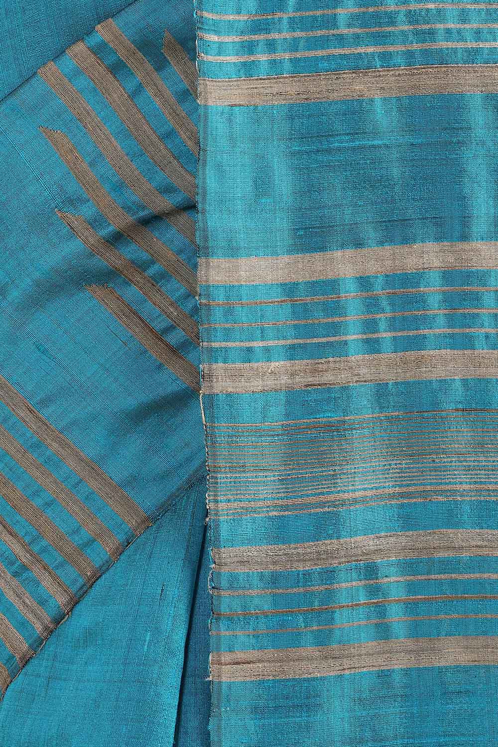Light Blue Pure Silk Woven Saree image number null