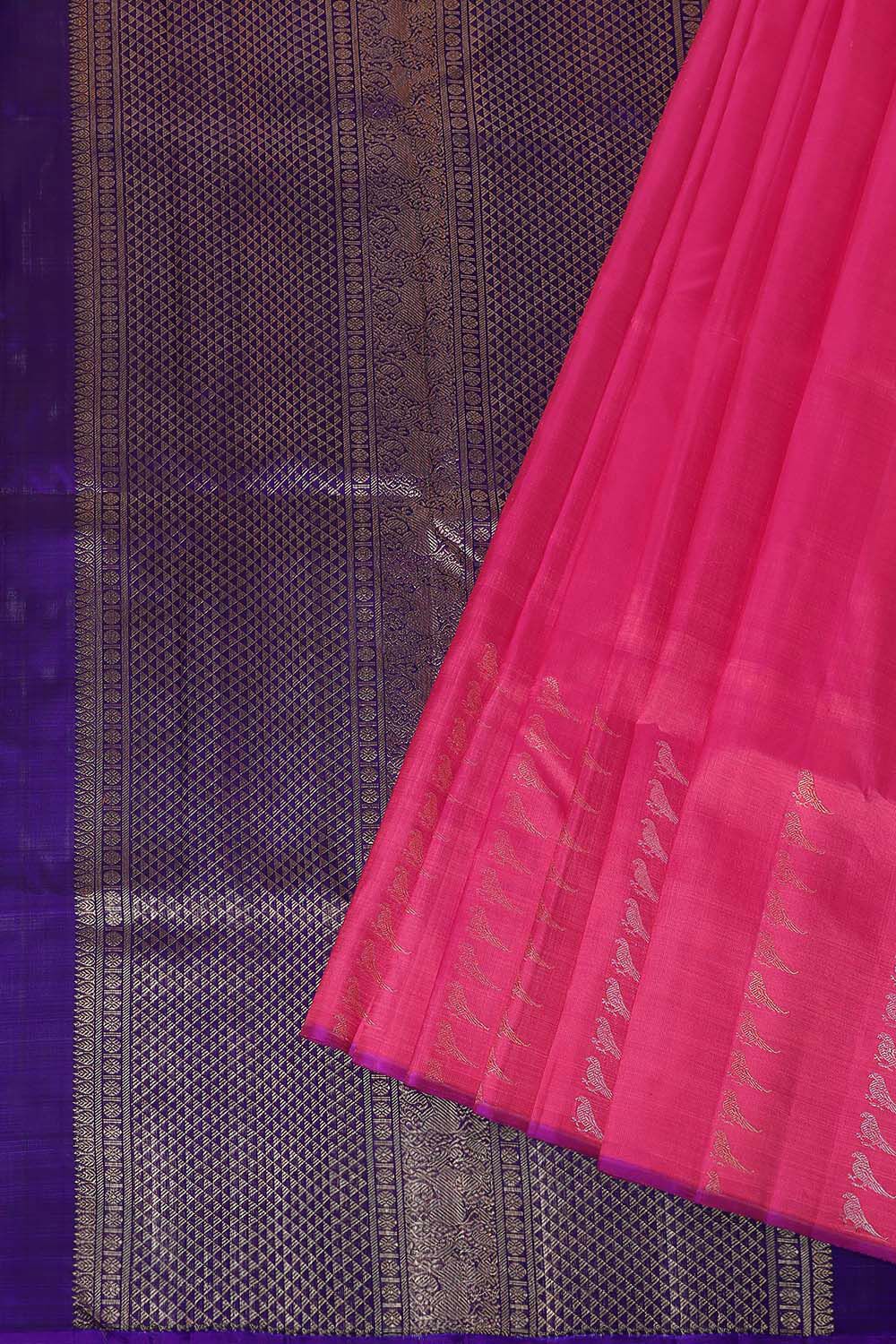 Pink Pure Silk Kanjivaram Saree image number null