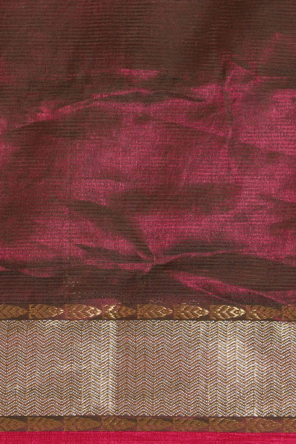 Purple Pure Cotton Tissue Maheswari Saree image number null