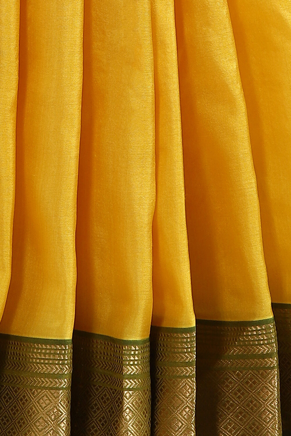 Yellow Pure  Silk Maheswari Saree image number null