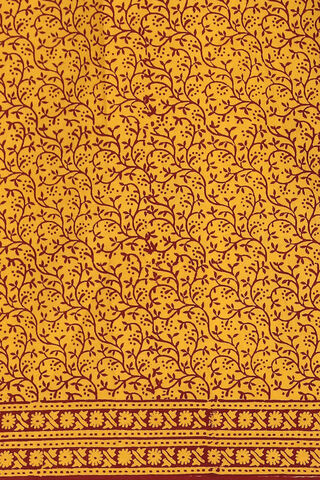 Red Pure Cotton Bagh Printed Saree thumbnail image number null