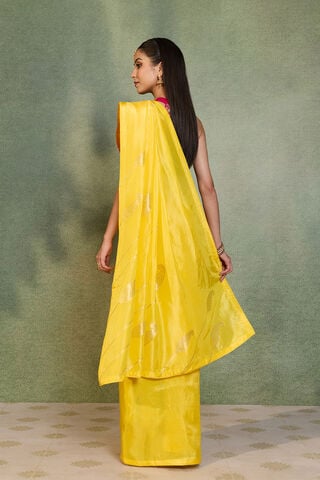 Yellow Woven Design Viscose Saree thumbnail image number null
