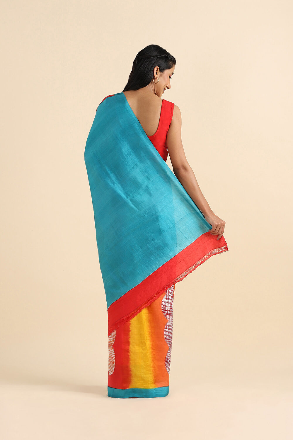 Yellow Pure Silk Printed Saree image number null