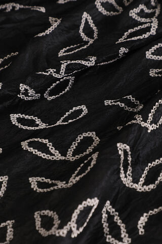 Black Gujarat Pure Silk Bandhani Saree thumbnail image number null