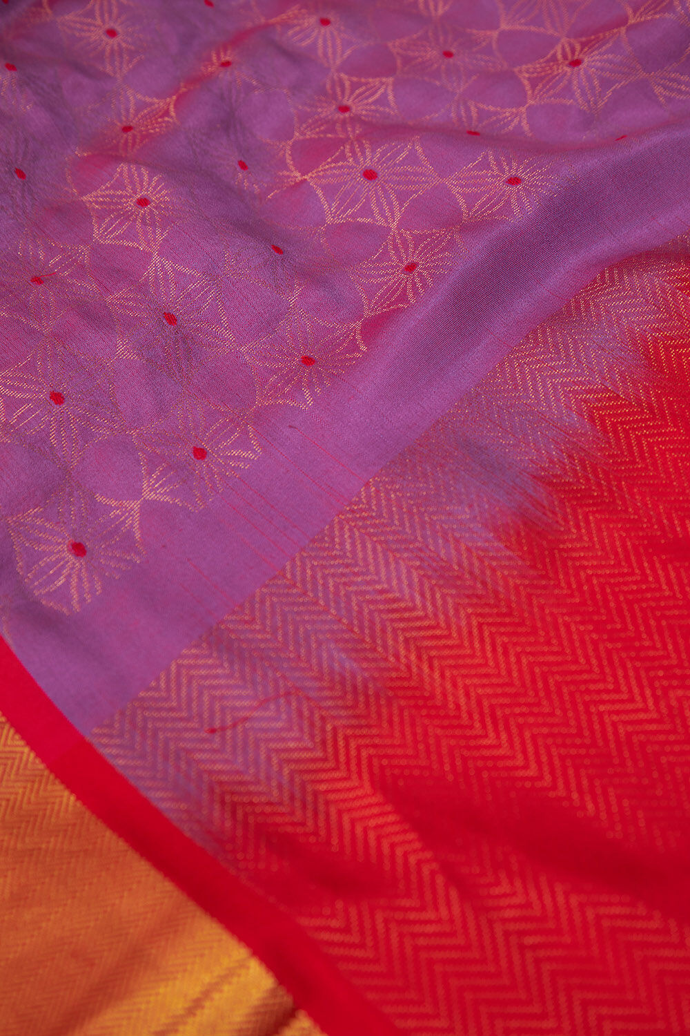 Violet Woven Silk Tencel Saree image number null