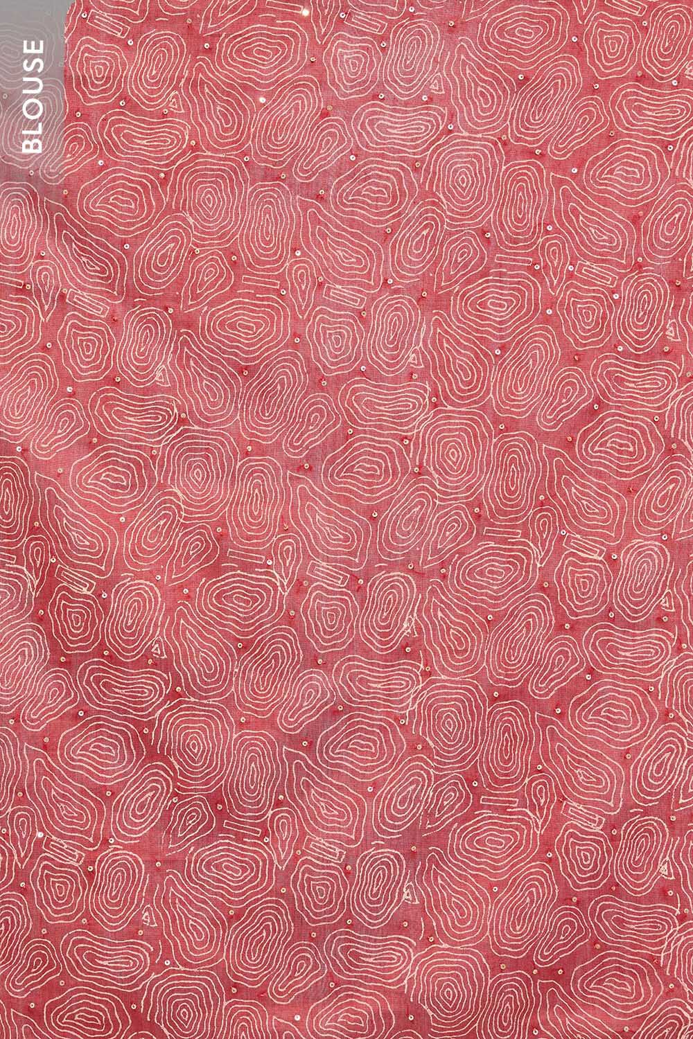 Light Pink Block Printed Pure Silk Cotton Saree image number null