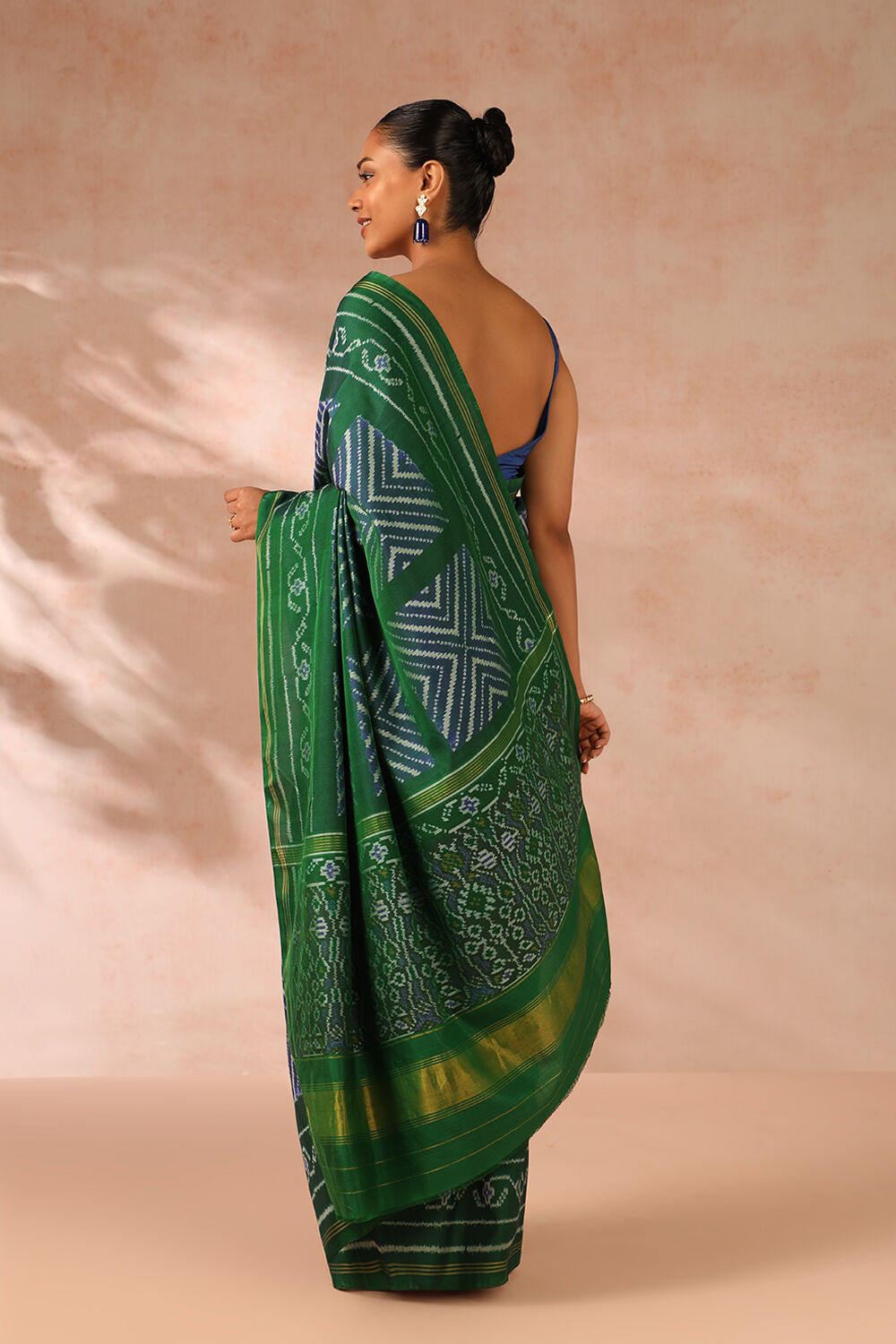 Green Rajkot Pure Silk Ikat Patola Saree image number null