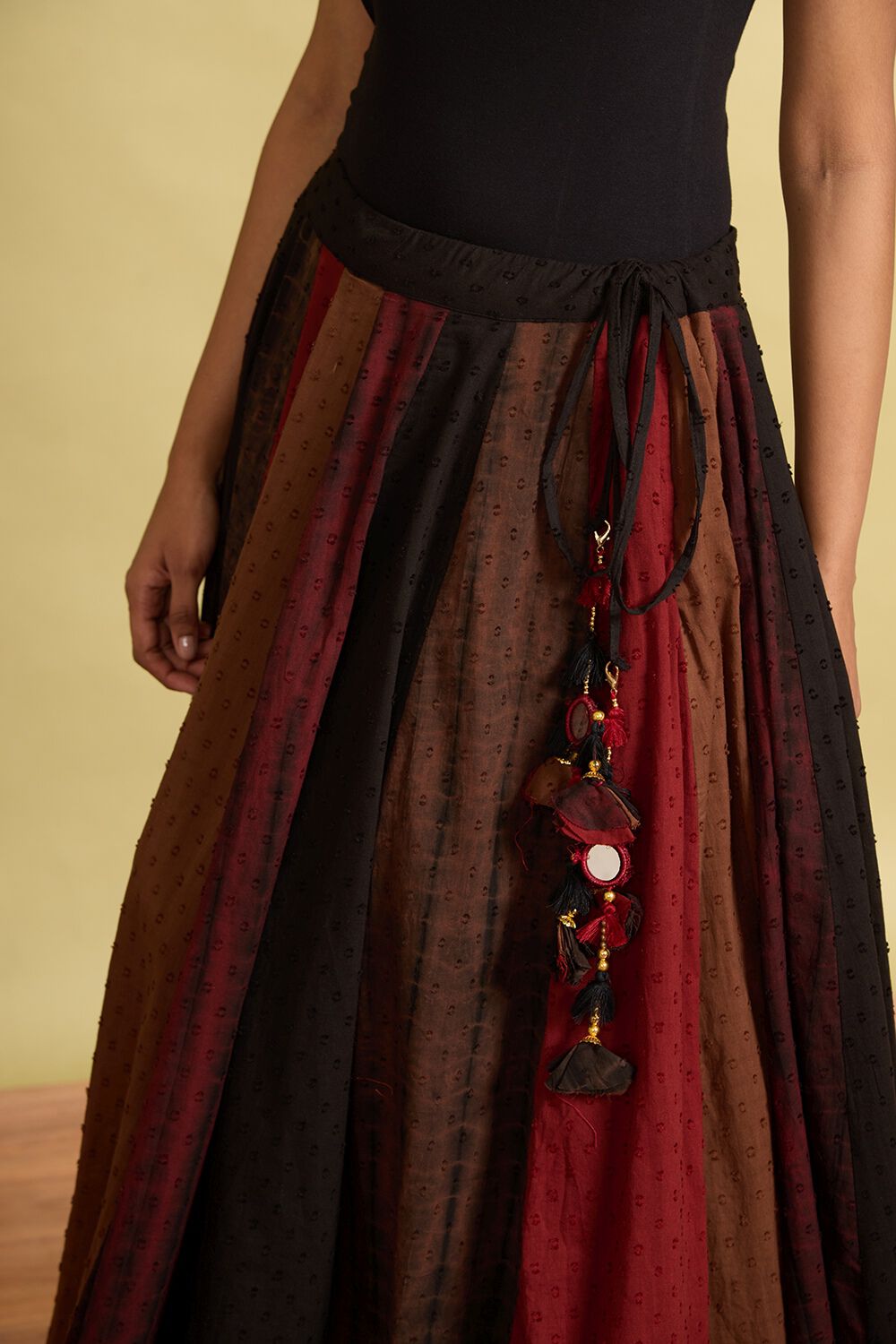 Black Rajasthan Pure Cotton Printed Embroidery Lehenga image number null