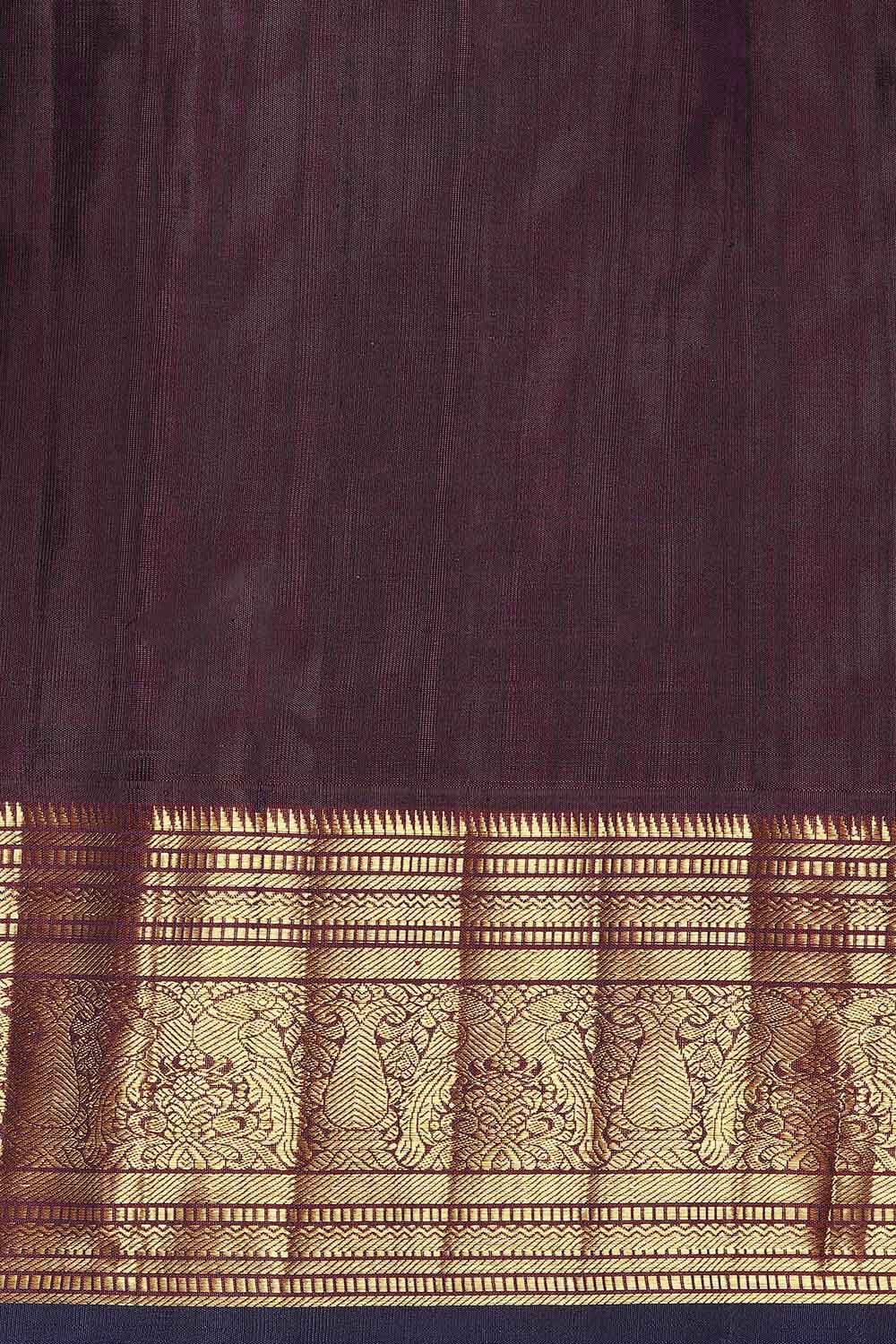 Orange Pure Silk Kanjivaram Saree image number null