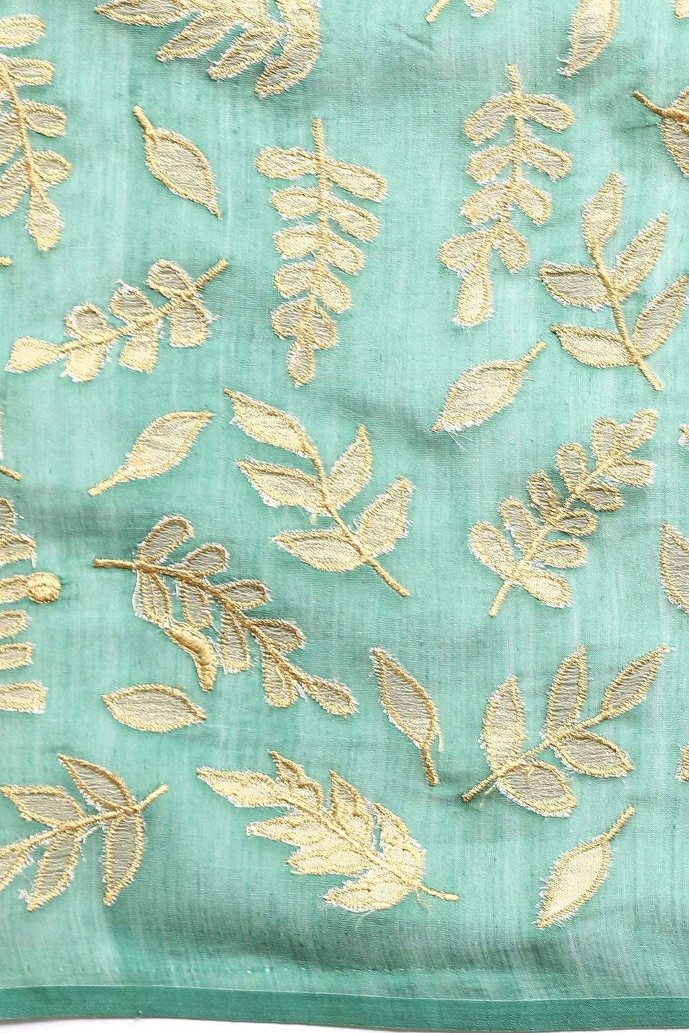 Dark Green Pure Tissue Silk Embroidered Saree image number null