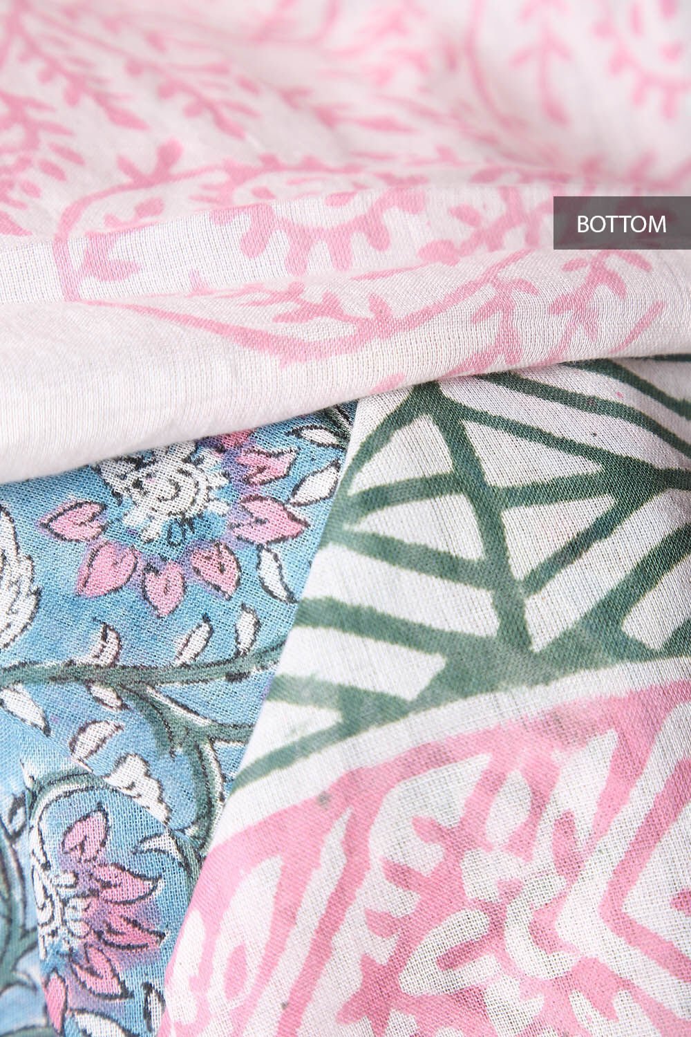 Light Blue Block Printed Cotton Suit image number null