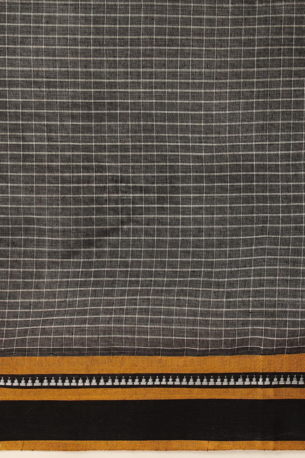 Black Pure Cotton Woven Narayanpet Saree image number null