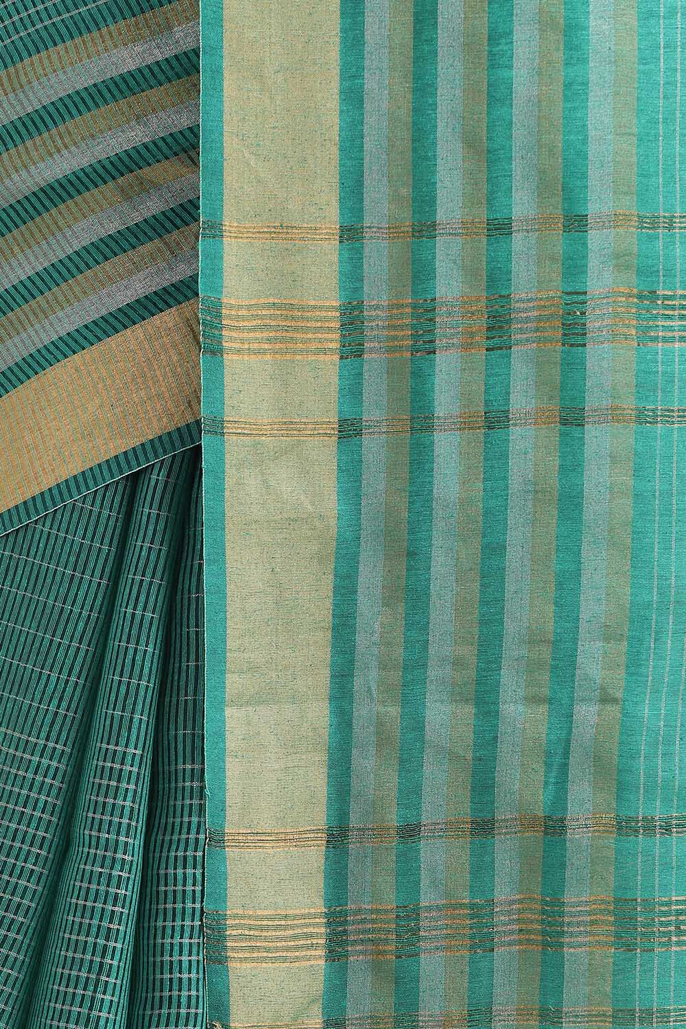 Green Pure Silk Woven Saree image number null