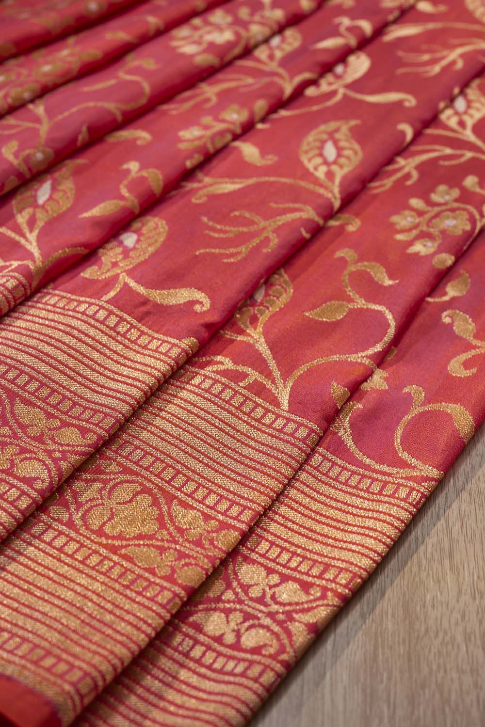 Light Pink Banaras Silk Saree image number null