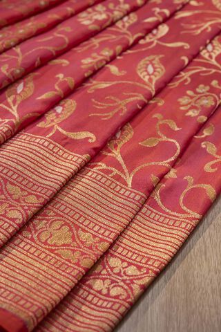 Light Pink Banaras Silk Saree thumbnail image number null