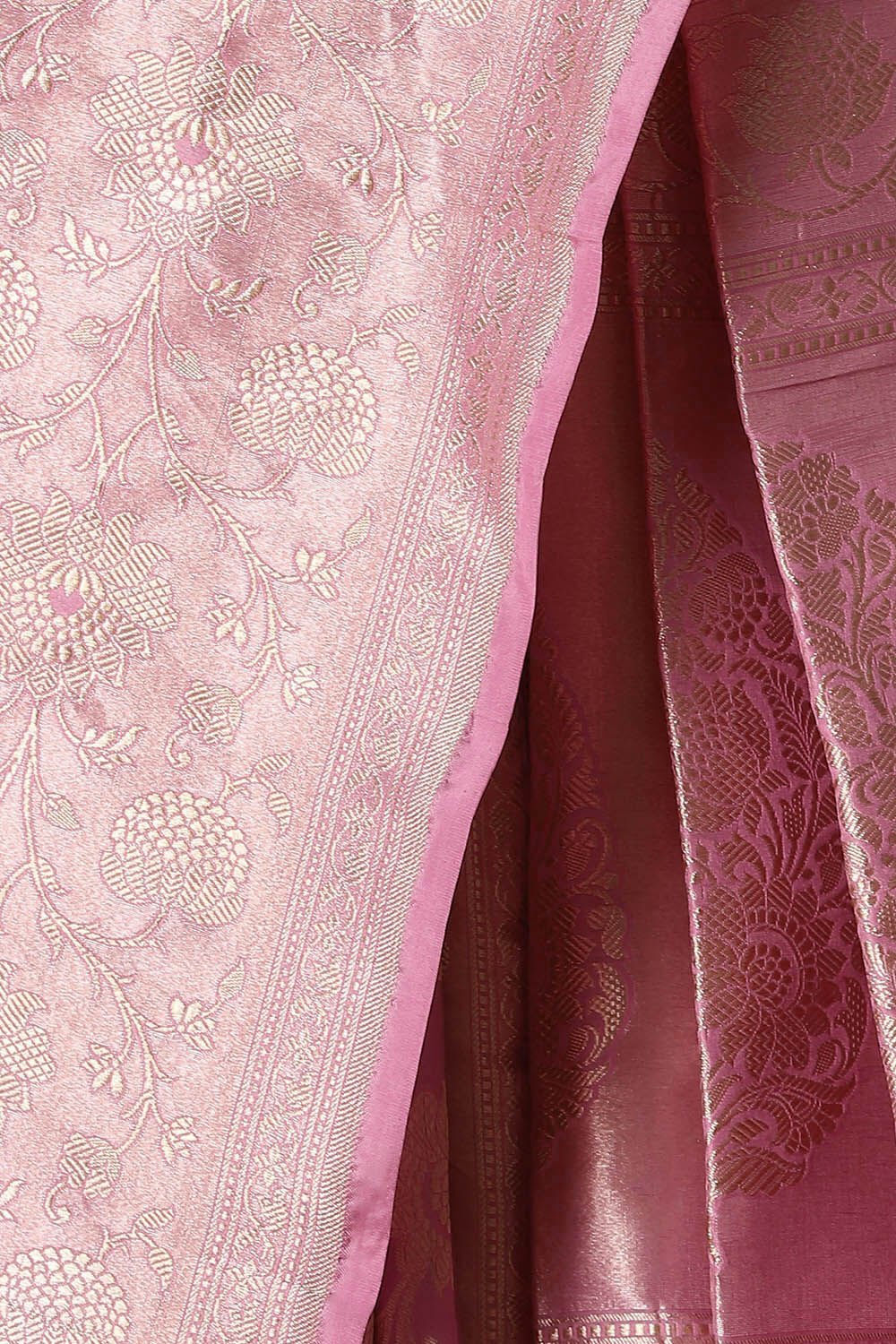 Light Pink Pure Silk Banarasi Saree image number null