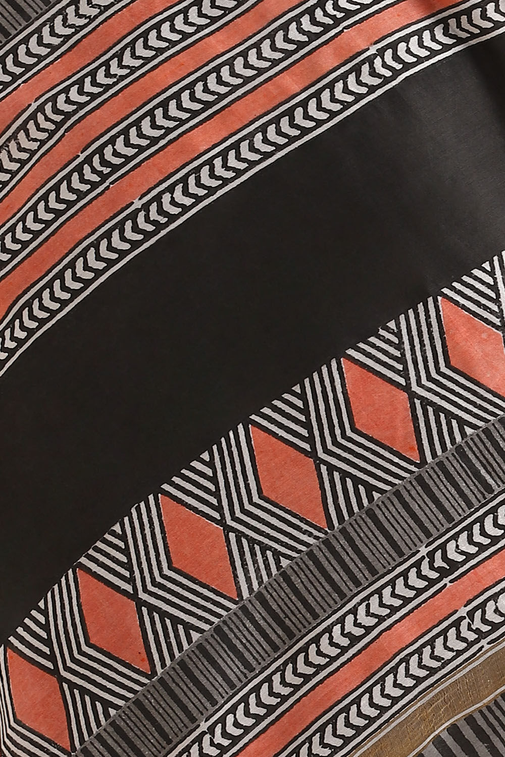 Black Pure Silk Cotton Shibori Saree image number null