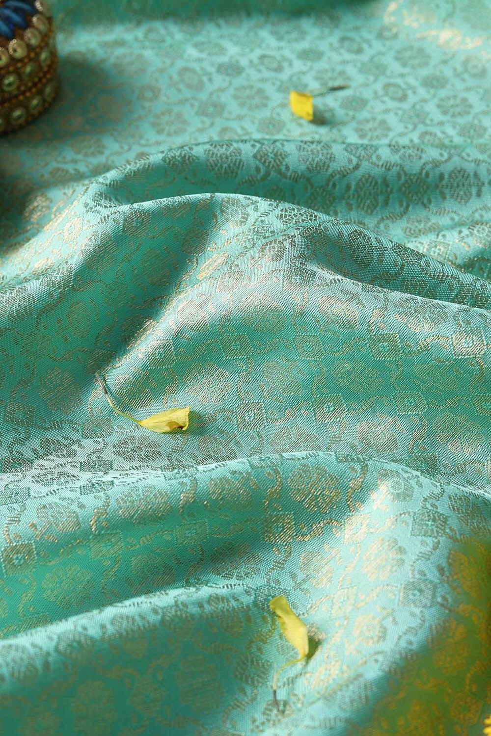 Light Blue Pure Silk Kanjivaram Saree image number null